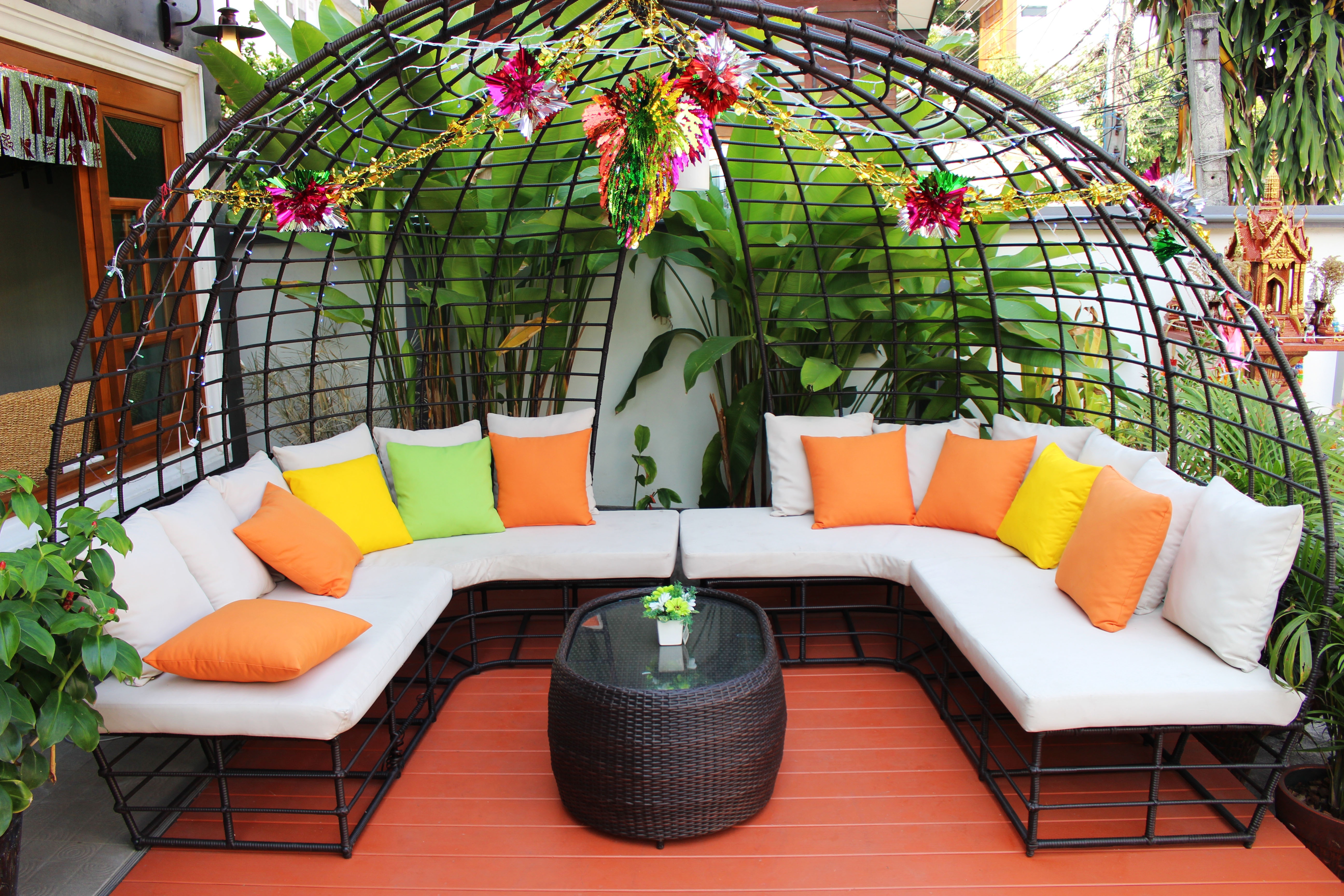 mobilier jardin acier