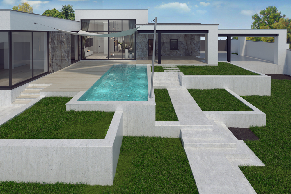 piscine en escalier